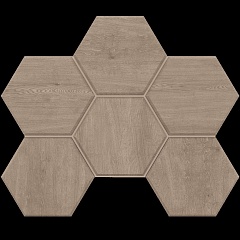 Classic Wood CW02 Мозаика Hexagon Dark Grey Непол. 25 28,5