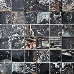 Mosaico Nairobi Black Polished 5x5  30 30