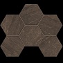 Gabbro GB04 Мозаика Hexagon Непол. Brown 25 28.5